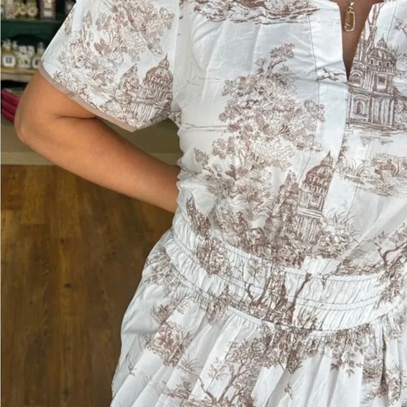 Toile short sleeve v-neck tiered maxi/midi dress NWOT - Picture 2 of 5